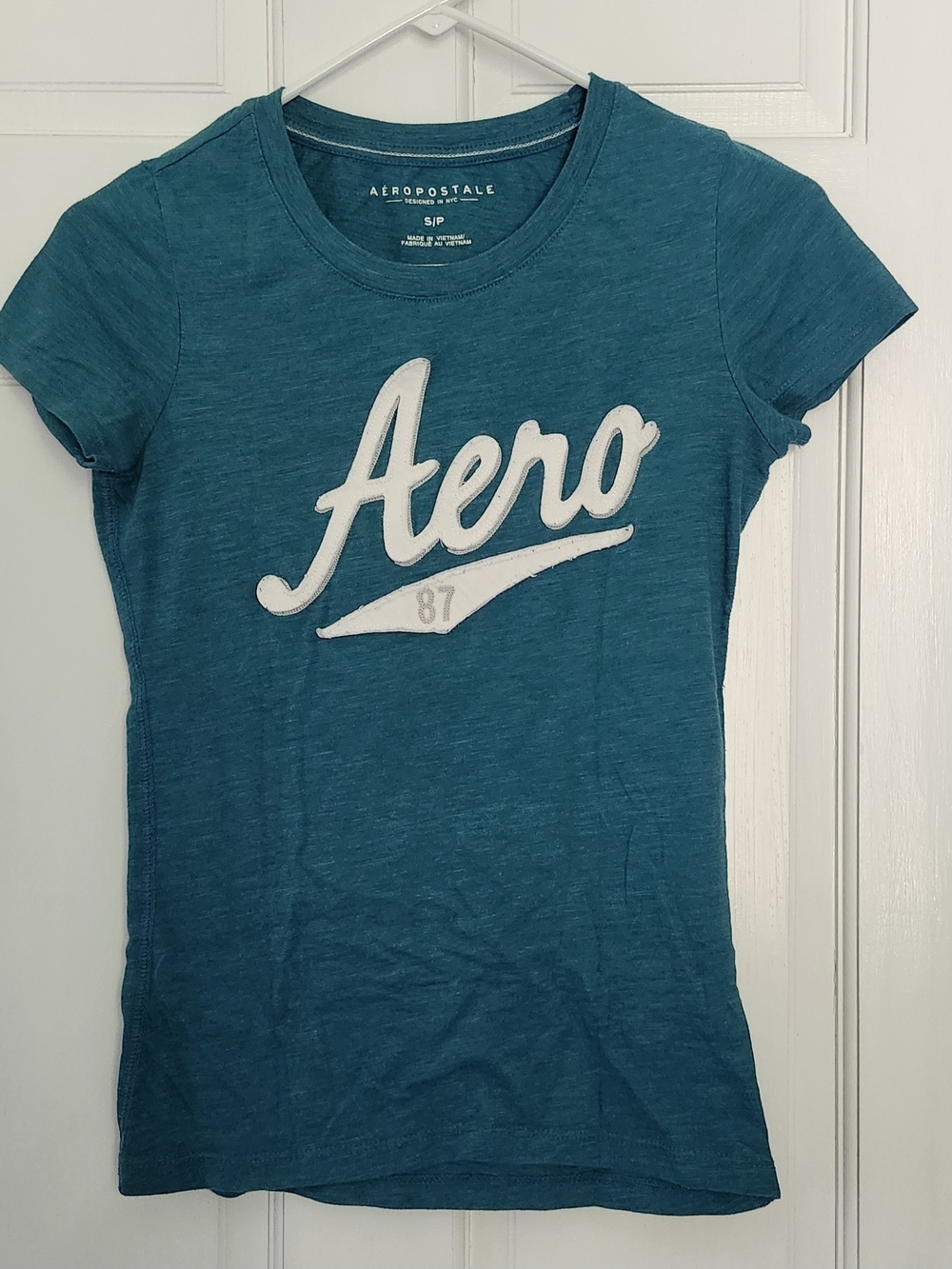 Aeropostale Teal Short-Sleeve 'Aero' Logo Tee
